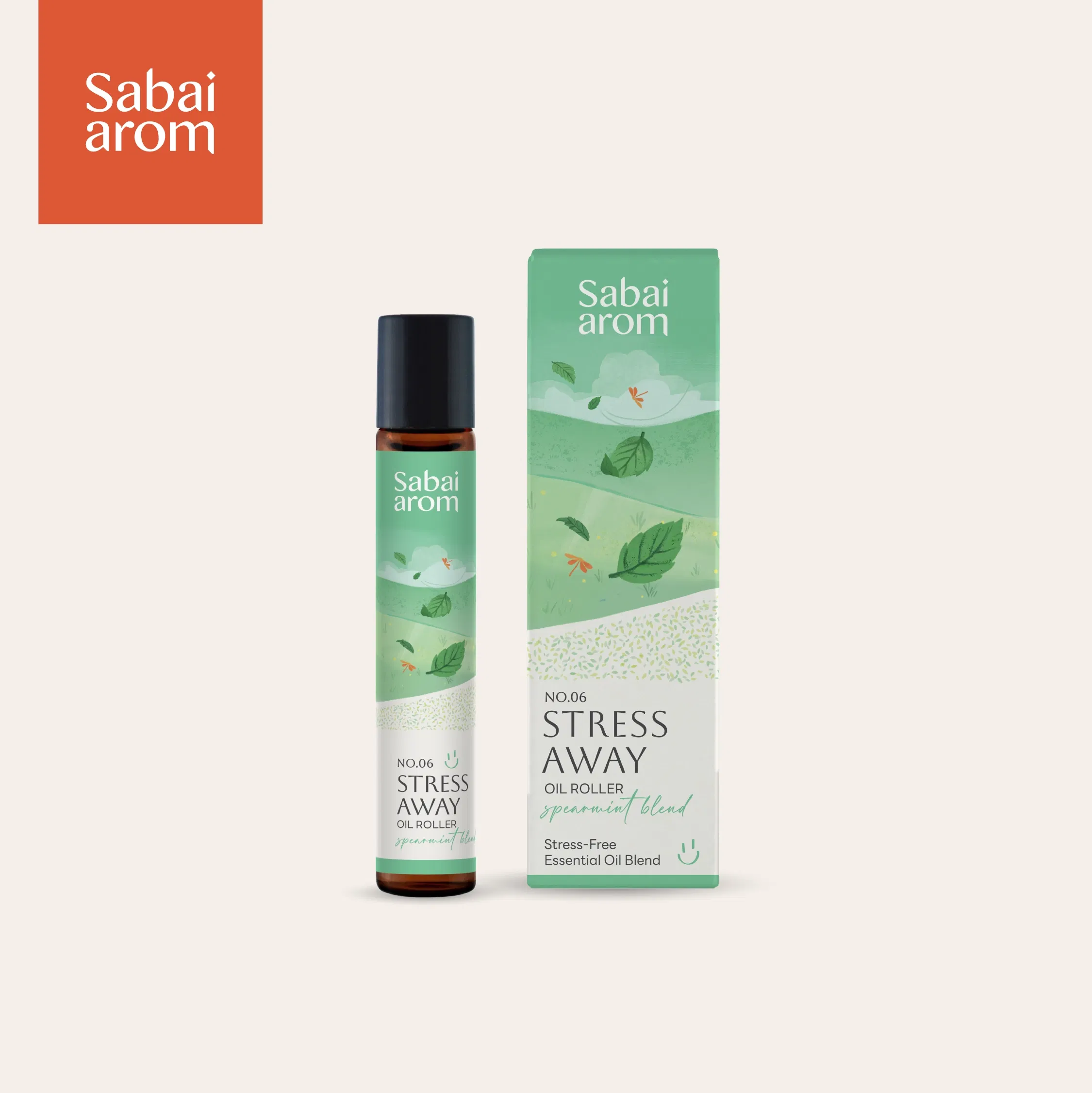 ลูกกลิ้งน้ำมันหอมระเหย สบายอารมณ์ กลิ่น STRESS AWAY 100 มล. (1 ขวด)_1
